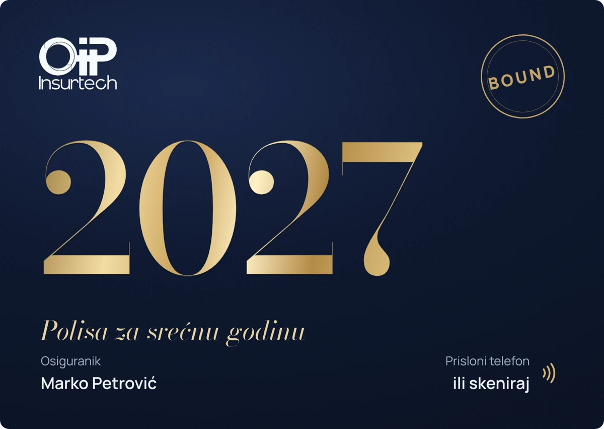 Personalizovana čestitka sa NFC čipom i imenom zaposlenog